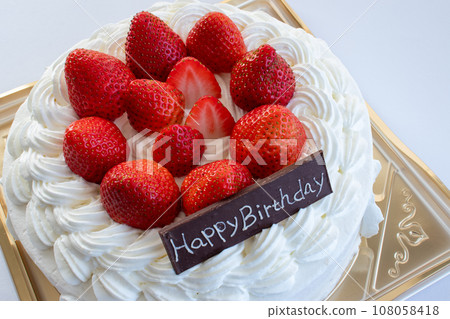 Celebrate your birthday with strawberry cake Celebrate your birthday with strawberry cake 108058418
