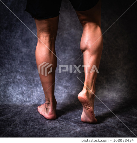 Muscularly trained male body Muscularly trained male body 108058454