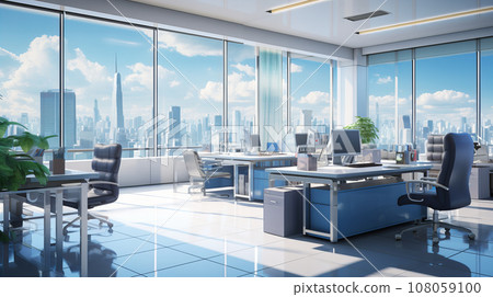 Conference room office illustration background material 108059100