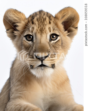 小獅子/白色背景 108059318