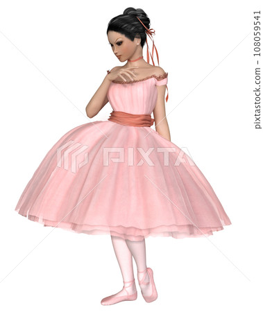 Young Asian Ballerina in a Pink Tutu 108059541
