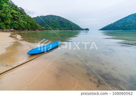 kayak boat in front of the beach in Surin island national park, Pang Nga, Thailand, kayak boat in front of the beach in Surin island national park, Pang Nga, Thailand, 108060562