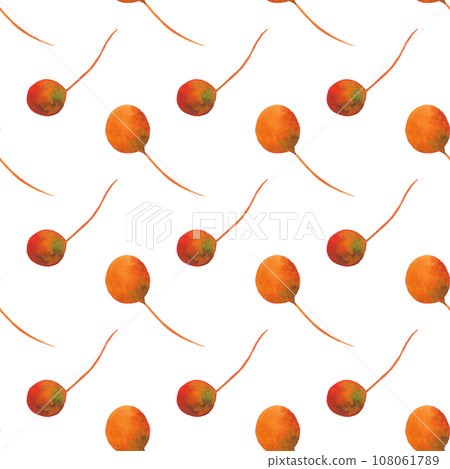 Autumn flowers. Seamless watercolor pattern for your design Autumn flowers. Seamless watercolor pattern for your design 108061789