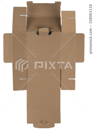 Carton paper box unfolded Carton paper box unfolded 108063138