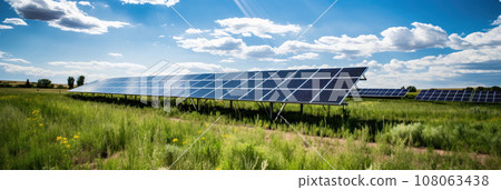 Solar panels in the field 108063438