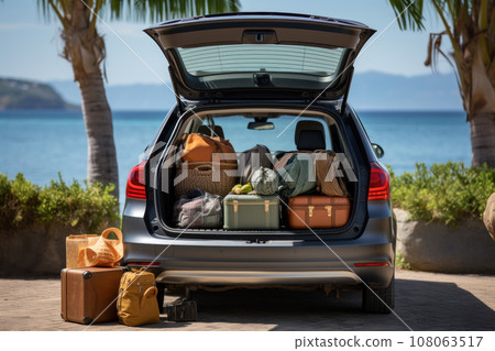 Traveling by car to the sea or ocean coastline Traveling by car to the sea or ocean coastline 108063517