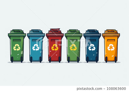 Recycling and waste sorting concept Recycling and waste sorting concept 108063600
