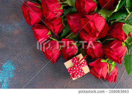 Crimson red rose flowers 108063663