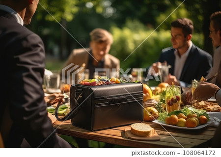 Office workers have lunch in the park 108064172