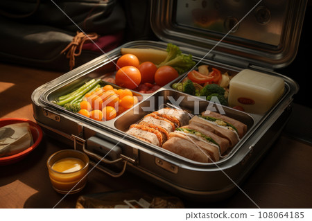 Open lunchbox closeup Open lunchbox closeup 108064185