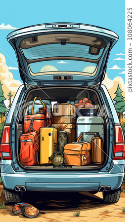 Traveling by car to the mountains and forests Traveling by car to the mountains and forests 108064225