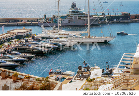 Parade of yachts in harbor of Monaco (port Hercule) Parade of yachts in harbor of Monaco (port Hercule) 108065626