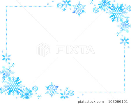 Snow illustration frame for winter Snow illustration frame for winter 108066101