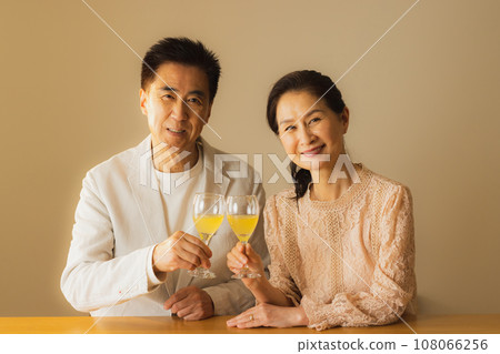 Senior couple drinking alcohol Senior couple drinking alcohol 108066256