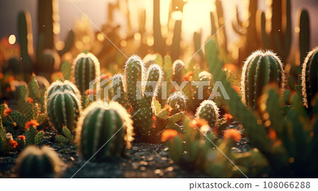 Beautiful cactus paradise image background "AI generated image" Beautiful cactus paradise image background "AI generated image" 108066288