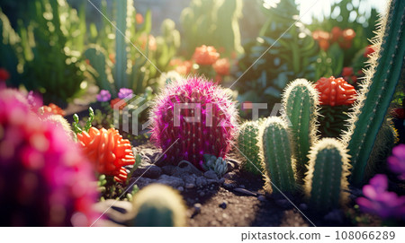 Beautiful cactus paradise image background "AI generated image" Beautiful cactus paradise image background "AI generated image" 108066289