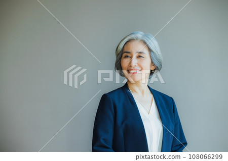 business woman with gray hair 108066299