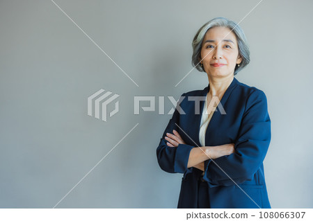 business woman with gray hair 108066307