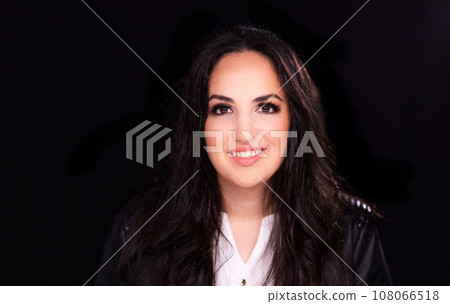 The beautiful face of a Turkish woman in close up The beautiful face of a Turkish woman in close up 108066518