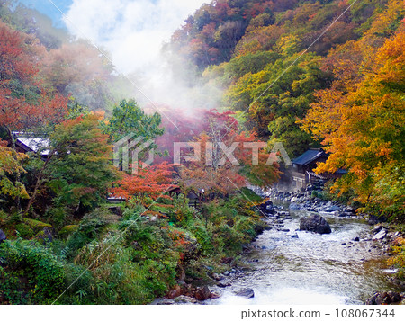 Takaragawa Onsen in autumn Takaragawa Onsen in autumn 108067344