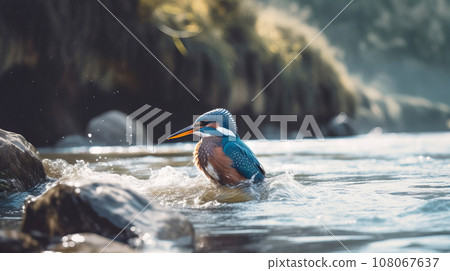 Wild kingfisher Wild kingfisher 108067637