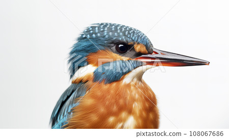 Kingfisher white background Kingfisher white background 108067686