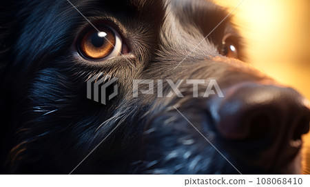 Close-up of a dog's face "AI generated image" Close-up of a dog's face "AI generated image" 108068410