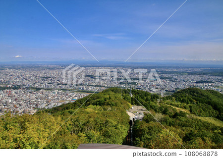 View from Mt. Moiwa Observation Deck, East direction (Hokkaido, Sapporo City) View from Mt. Moiwa Observation Deck, East direction (Hokkaido, Sapporo City) 108068878