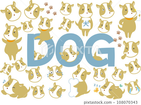 狗狗可愛的圖示集 108070343