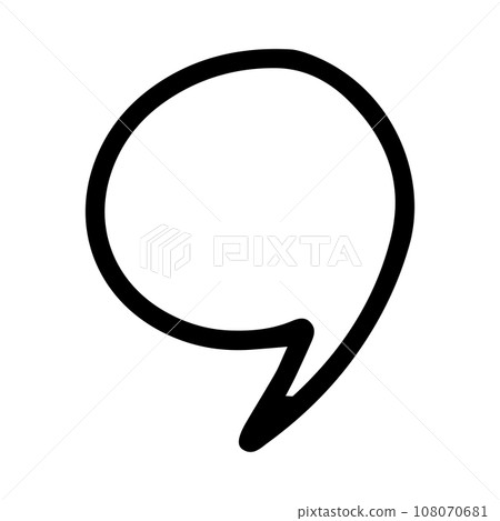 Comic bubble chat icon element 108070681
