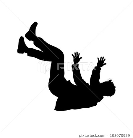 Falling man, illustration of man falling from the sky, man falling down Falling man, illustration of man falling from the sky, man falling down 108070929