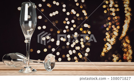 The champagne glass for celebration content 3d rendering The champagne glass for celebration content 3d rendering 108071827