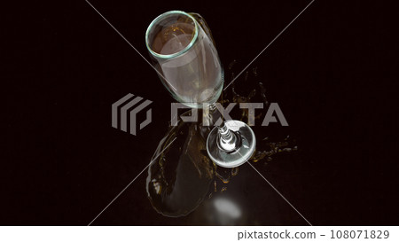 The champaign glass splash for celebration concept 3d rendering The champaign glass splash for celebration concept 3d rendering 108071829