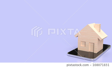 The house on mobile for smart home concept 3d rendering The house on mobile for smart home concept 3d rendering 108071831