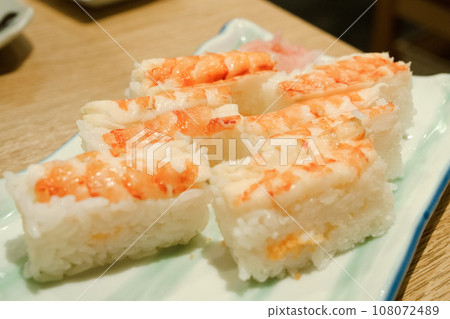 美味的蝦壓壽司 壽司蝦 108072489