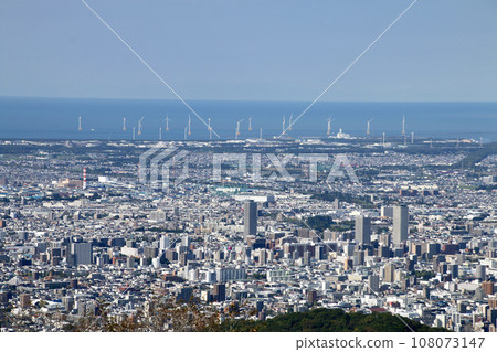 View from Mt. Moiwa Observation Deck, northwest direction (Hokkaido, Sapporo City) 108073147