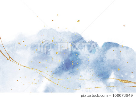 Background material_watercolor texture_navy blue 108073849