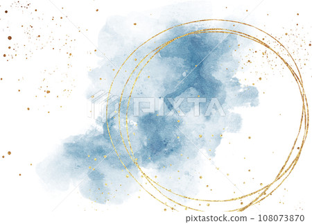 Background material_watercolor texture_navy blue 108073870
