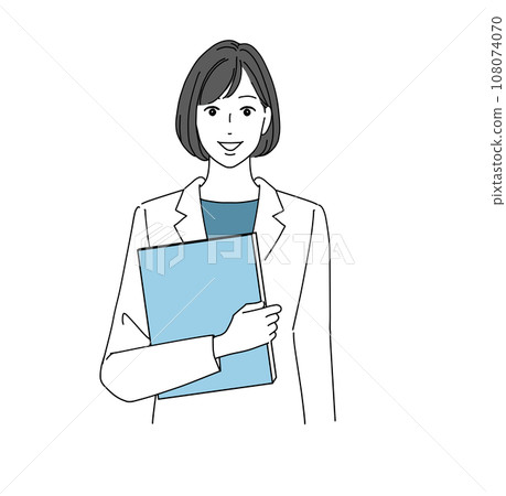 A woman with a smiling white lady 108074070