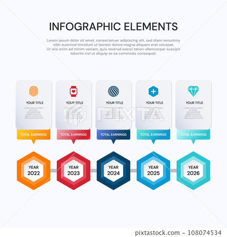 Infographic design template with place for your data. Vector illustration 108074534