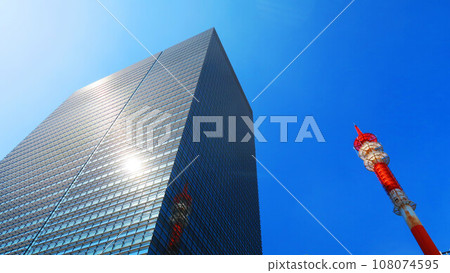 Tokyo cityscape and blue sky scenery 108074595