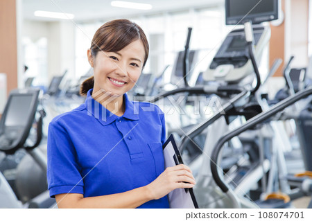 Young woman training in the gym Young woman training in the gym 108074701