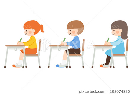 Illustration material of children taking classes 108074820