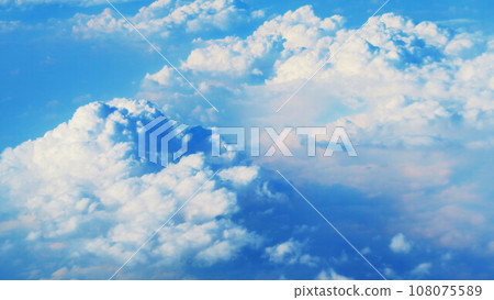 飛機機翼、藍天、雲海景觀 飛機機翼、藍天、雲海景觀 108075589