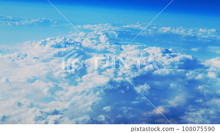 飛機機翼、藍天、雲海景觀 飛機機翼、藍天、雲海景觀 108075590