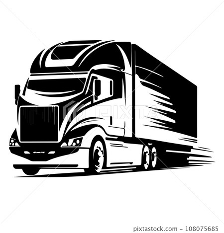 Transportation Truck Logo Vector Design. Creative Truck Trailer logo Shape. Vector illustration Transportation Truck Logo Vector Design. Creative Truck Trailer logo Shape. Vector illustration 108075685