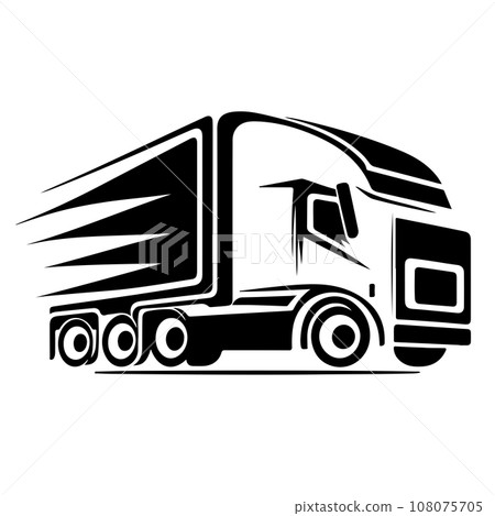 Transportation Truck Logo Vector Design. Creative Truck Trailer logo Shape. Vector illustration Transportation Truck Logo Vector Design. Creative Truck Trailer logo Shape. Vector illustration 108075705