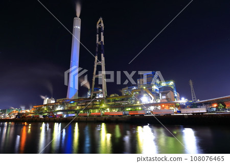 [愛媛郡] 造紙工廠夜景（四國中央市） 108076465