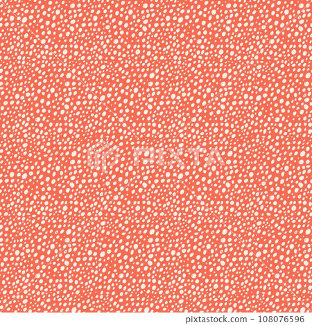 White polka dot on red background seamless pattern vector. Vector endless illustration. 108076596