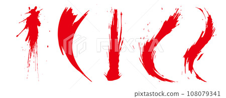 Analog touch material: brush texture ink ink brush pattern wave pattern brush handwriting material. brush stroke Analog touch material: brush texture ink ink brush pattern wave pattern brush handwriting material. brush stroke 108079341